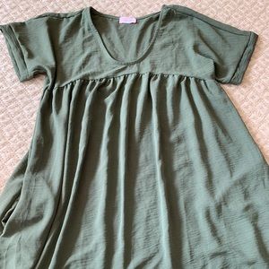 Boho Army Green Sundress